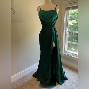 Emerald Portia and Scarlett Slit Gown